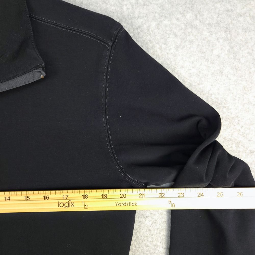 Robert Barakett Quarter Zip Pullover Long Sleeve Top Athleisure Black L - Picture 6 of 7
